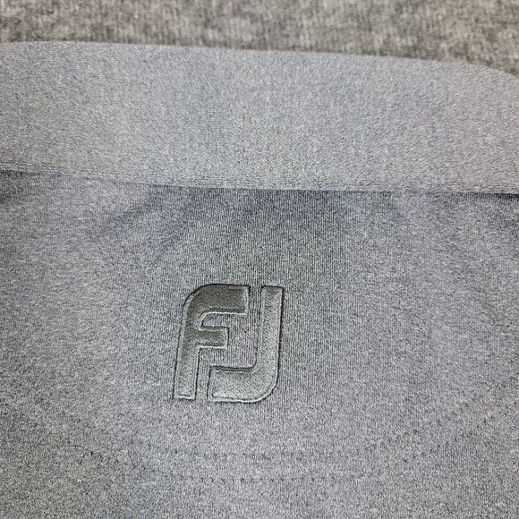 FootJoy Men's  Golf Shirt Polo Size M Logo Chest Light Gray Short Sleeve - Picture 9 of 14